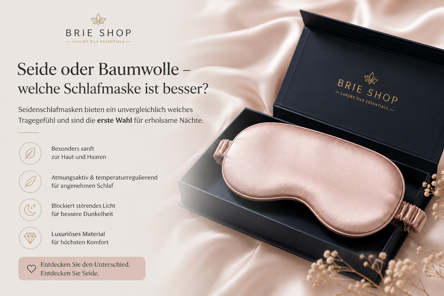 Seide oder Baumwolle - welche Schlafmaske ist besser?