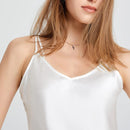 Elegantes Seidentanktop - Weiss