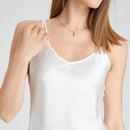 Elegantes Seidentanktop - Weiss