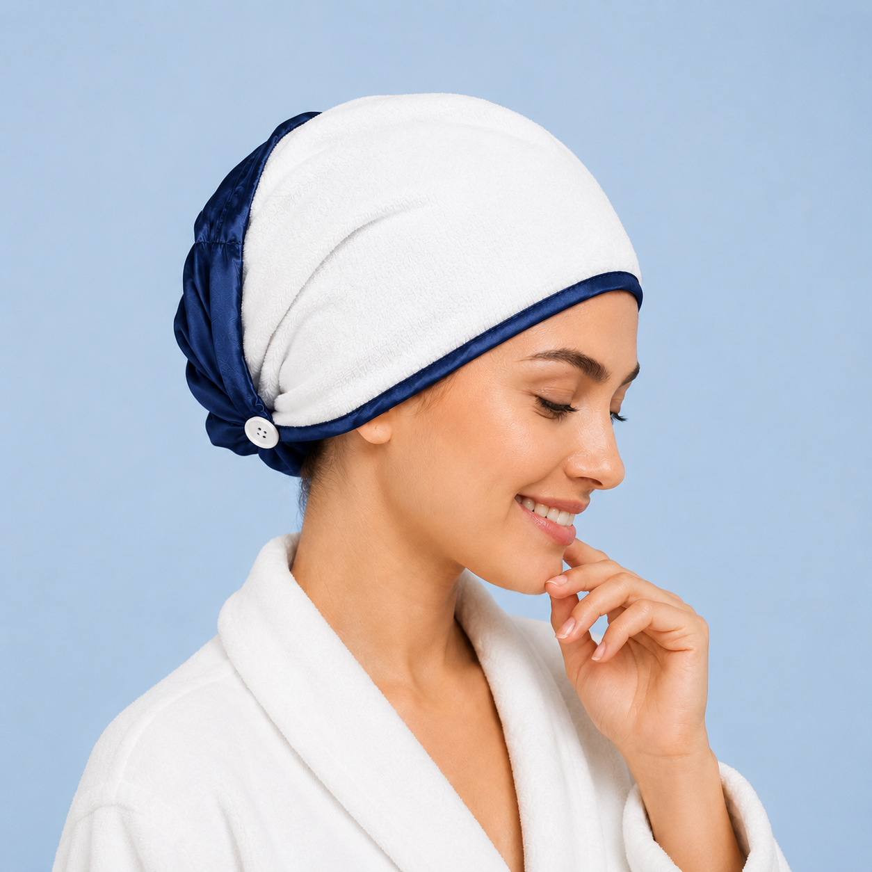 Luxus Haar-Turban aus Maulbeerseide & Bambus – Wendbares 2-in-1 Design