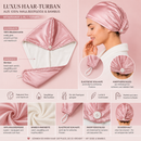 Luxus Haar-Turban aus Maulbeerseide & Bambus – Wendbares 2-in-1 Design