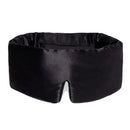 Schwarze Satin-Schlafmaske Breite Schlaf-Seidenmaske für ultimativen Komfort