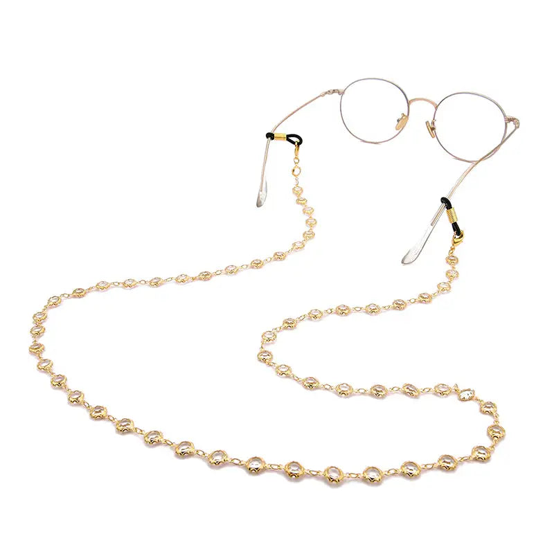 Collier chaîne de lunettes et extension de sangle de lunettes pour lunettes de couleur dorée