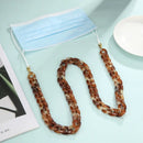 Braune und weiße marmorierte Kettenbrillenkette als Lanyard für Brille