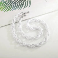 Weiße Kunststoff Brillenkette Halskette für Brille brillenketten Accessoire stylish