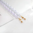 Weiße und lavendelfarbene Brillenkette Halsschnur für Brille Brillenkette Halskette