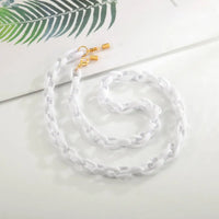 Weiße Brillenkette Halskette für Brille als Gläserhalter und Accessoire
