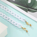 Weiße Acryl Brillenkette Halskette für Brille brillante Licht Optischer Zubehör