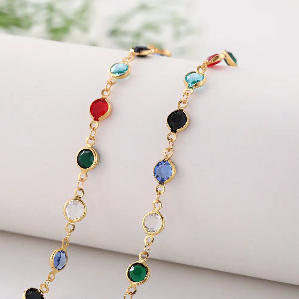 Collier chaîne de lunettes pour lunettes coloré or