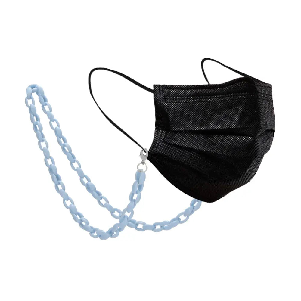 Collier porte-lunettes chaîne bleu ciel clair