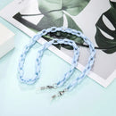 Hell himmelblaue Brillenkette Halskette Halter für Brillen, modischer Lichte Blau