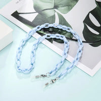 Hell himmelblaue Brillenkette Halskette Halter für Brillen, modischer Lichte Blau