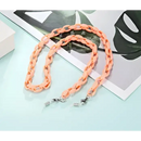 Peachfarbiger, massiver Kettenglasstrap Halter für Brillen in Hellorange