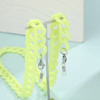 Neon gelbe Kettenbrillenhalter Halskette für sonnige Tage und stilvollen Schutz