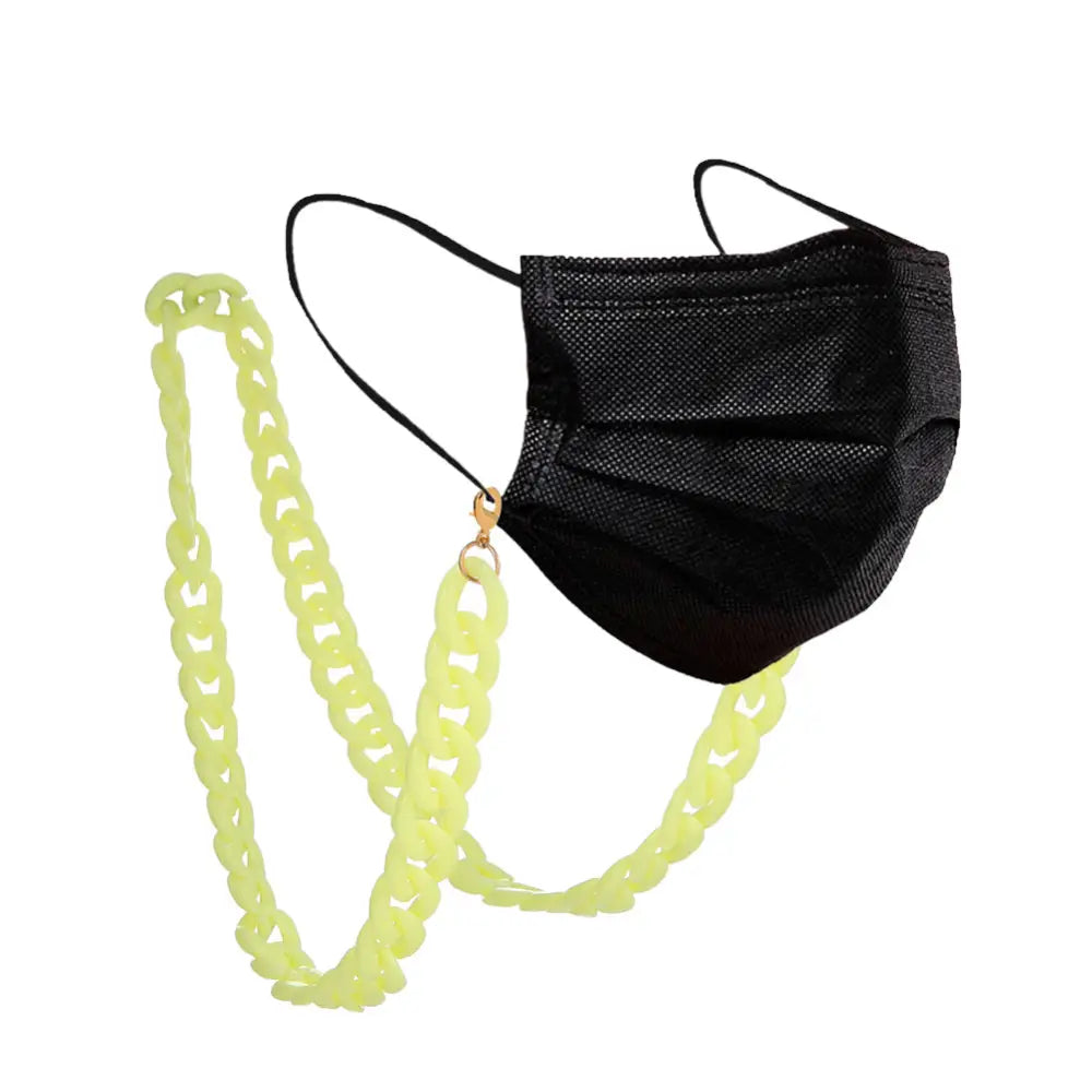 Collier porte-lunettes chaîne pour lunettes jaune soleil vif