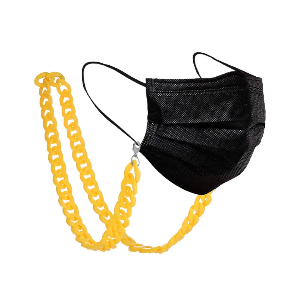 Collier porte-lunettes chaîne jaune clair