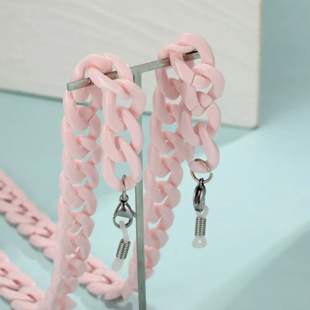 Hellerrosa plastik Kettenbrillenhalter für Brillen in stilvollem Design