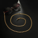 Goldene Herz-Glaserkette für Brillen mit Halter und eleganten Design