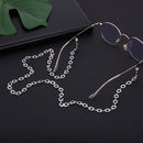 Rimless Sonnenbrille mit Silberkette und quadratischem Rahmen for modisches Accessoire