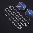 Silberne quadratische Brillenkette Halskette für Brillen, halter, modisches Accessoire