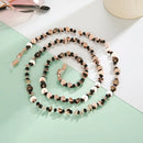 Beaded Brillenkette Halskette halter für Brillen Rose stylishly geschmückt