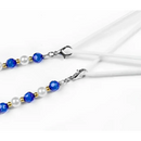 Blaue Beaded Brillenlanyard für Brille, modisches Halsketten-Design