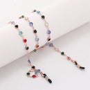 Bunte, funkelnde Brillenkette Halter für Brillen Rose für einen stylischen Look