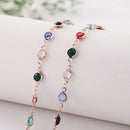 Rose Gold Armbänder mit bunten Edelsteinen für Brillen Halter Brillenkette Rose