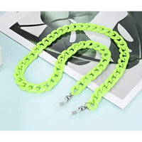 Neon grüne Brillenkette Halter für Brillen leicht säuregrün