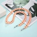 Peachfarbige Chunky Kettenbrillenkette Halter für Brillen Licht Flamingoro