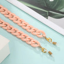 Peachfarbene Kunststoffbrillenhalterkette für Brille Licht Flamingoro