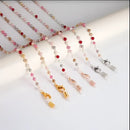 Bunte Perlen-Brillenkette für Brillen - Brillenkette halter für Brillen Perlen