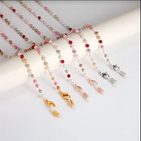 Bunte Perlen-Brillenkette für Brillen - Brillenkette halter für Brillen Perlen