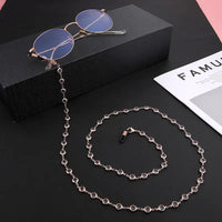 Brillenkette halter für Brillen Rose mit Perlen für stilvollen Komfort