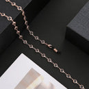 Rose Gold Brillenkette mit Kristallakzenten für stilvollen Brillenhalter