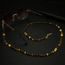 Rimless Sonnenbrille mit goldener Kette für Brillenplatten im Produkt Brillenkette halter für Brillenplatten gold