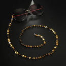 Rimless Sonnenbrille mit goldener Sequin-Kette für Brillenplatten stylish bedeckt