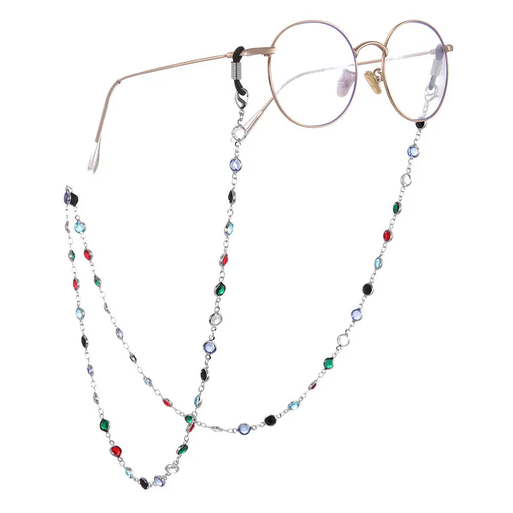 Brillenkette halter Mehrfarbige Silber Halskette für Brillen