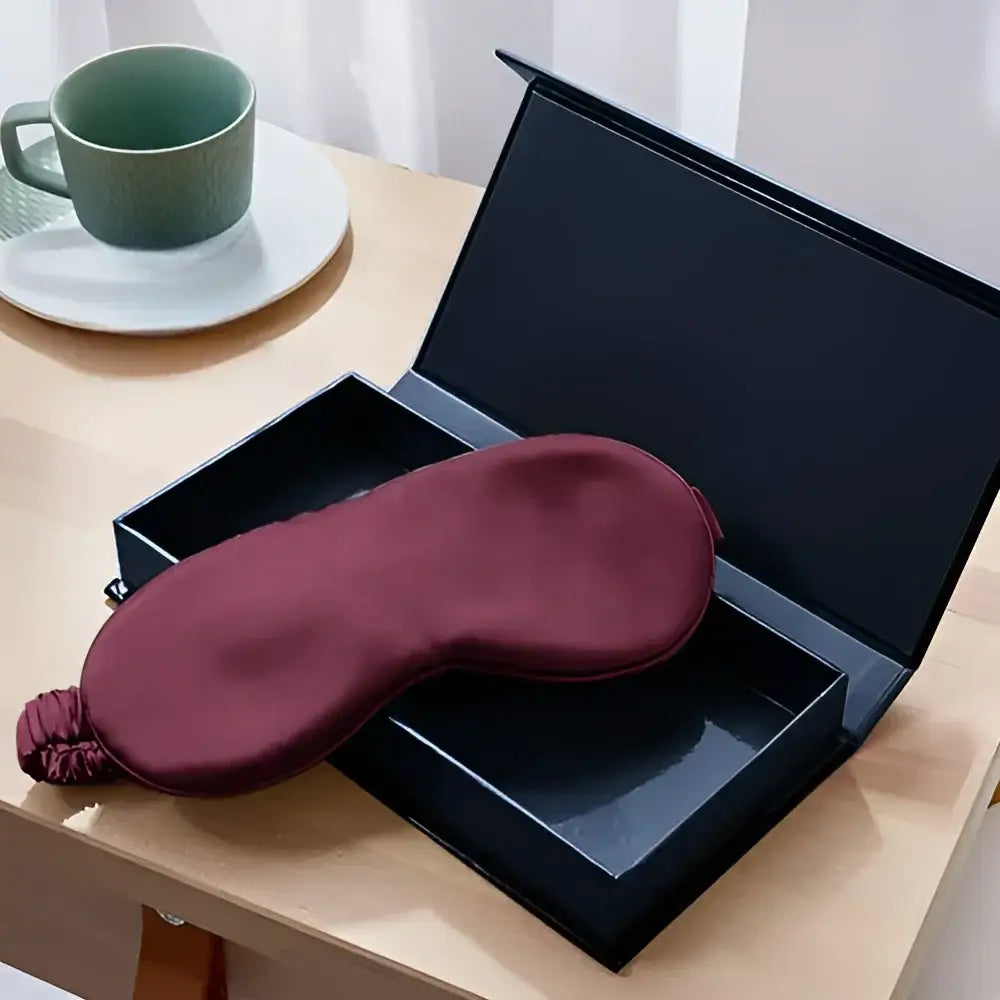 Burgund Schlaf-Seidenmaske