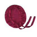 Maroon Satin Bonnet mit Bändern für Damen, elegante Haarpflege Accessoire
