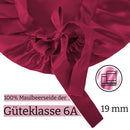 Burgund Seidenhaube mit Bändern, samtige rote Seidenschleife und Bindebänder