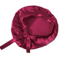 Burgund Satin Haarbonnet mit Bändern für Schutz und Stil