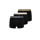 Drei schwarze Calvin Klein Boxer Shorts aus Stretch-Baumwolle im 3er-Pack
