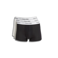 Drei Paar Calvin Klein Icon Cotton Stretch Trunks in Grau Schwarz Weiß