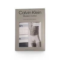 Calvin Klein 3er-Pack Icon Cotton Stretch Trunk Grau Schwarz Weiß Verpackung