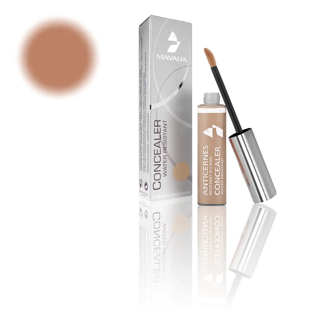 Concealer mit Applikator und Verpackung für wasserfesten Concealer von Mavala