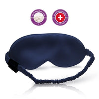Navyblaue Seidenschlafmaske für einen angenehmen Schlaf, Dunkelblaue Schlaf-Seidenmaske