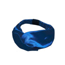 Blaunes Satin-Twist-Headband aus dem Elegantes Seidenstirnband Blau