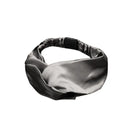 Graues Satin-Twist-Headband aus der Elegantes Seidenstirnband - Grau Kollektion