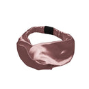 Elegantes Seidenstirnband in Mauve Satin mit Twist für stilvollen Look